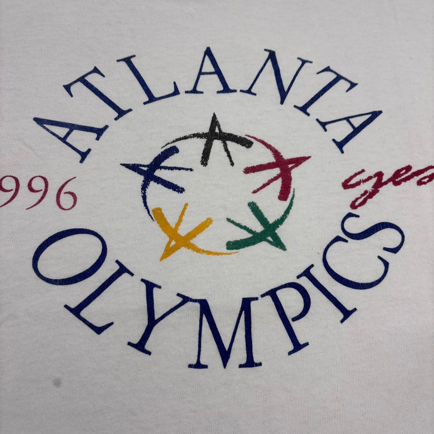 Vintage 90s USA Atlanta Olympics summer games athletics graphic t-shirt