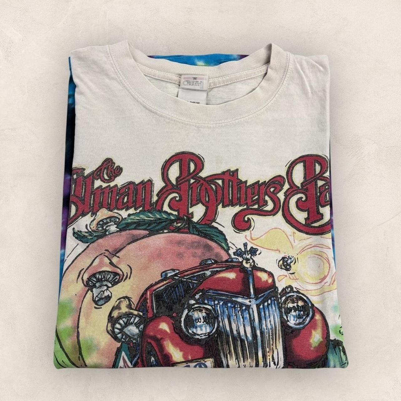 Vintage 90s USA The Allman Brothers Band rock music tie dye AOP band t-shirt