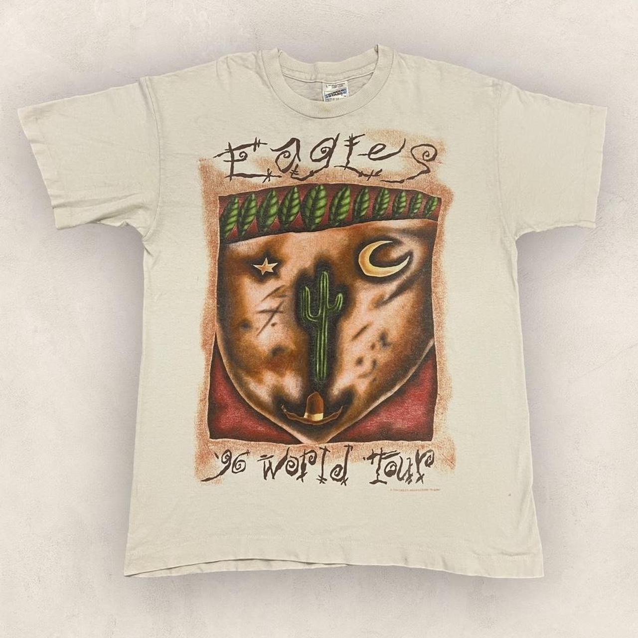 Vintage 90s USA Eagles Band 96 World Tour rock music graphic band t-shirt