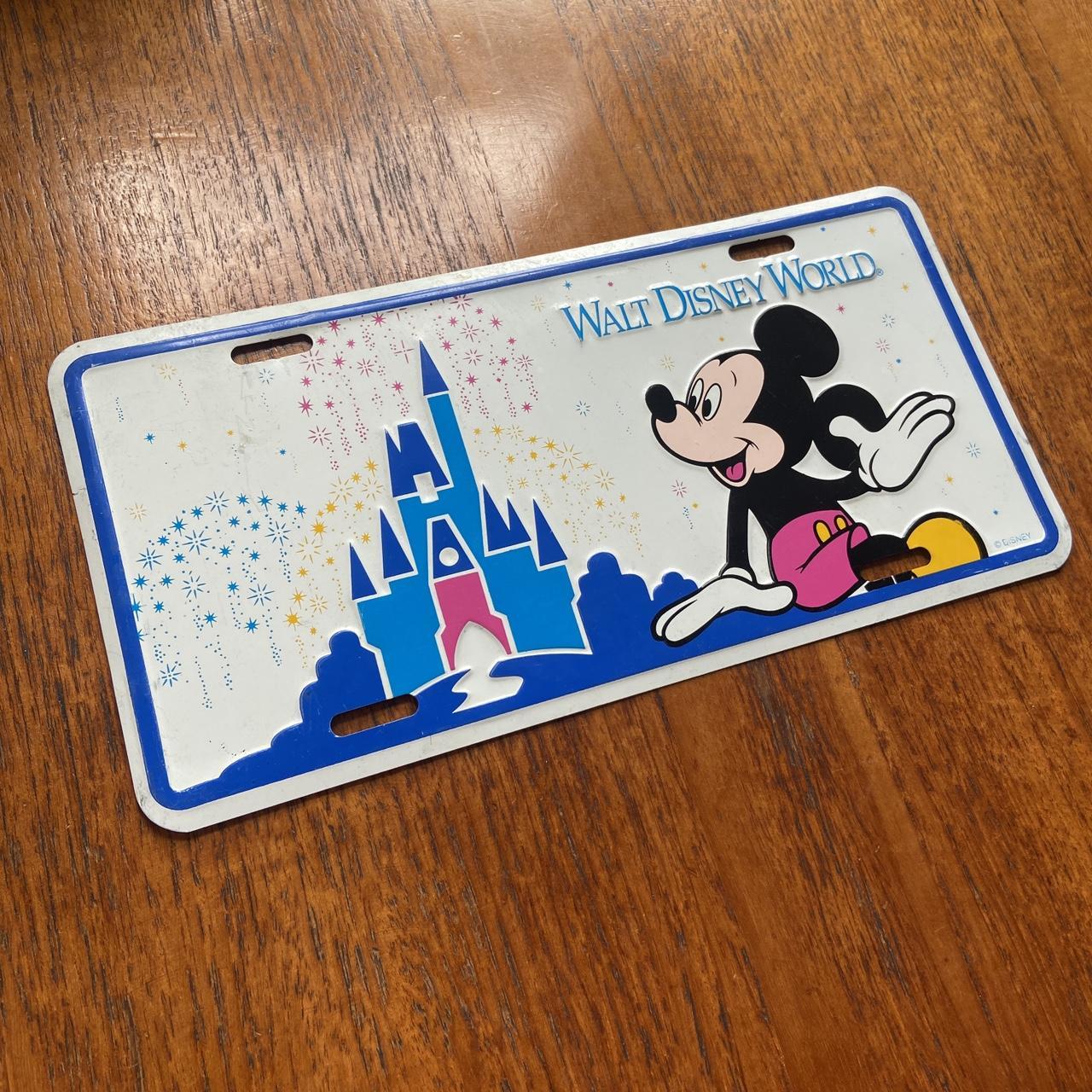 Vintage 90s USA Walt Disney World Mickey Mouse Magic Kingdom promotional American license plate