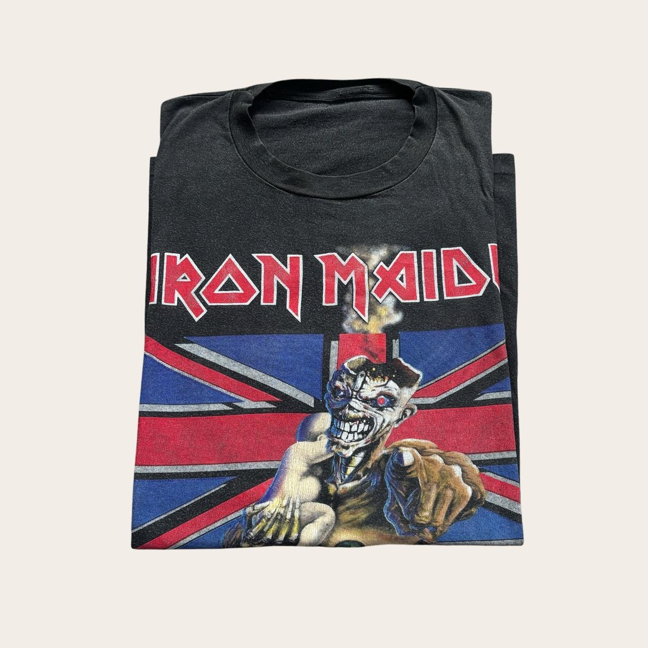 Vintage 80s USA Iron Maiden Eddie Rules Ok rock music metal band t-shirt
