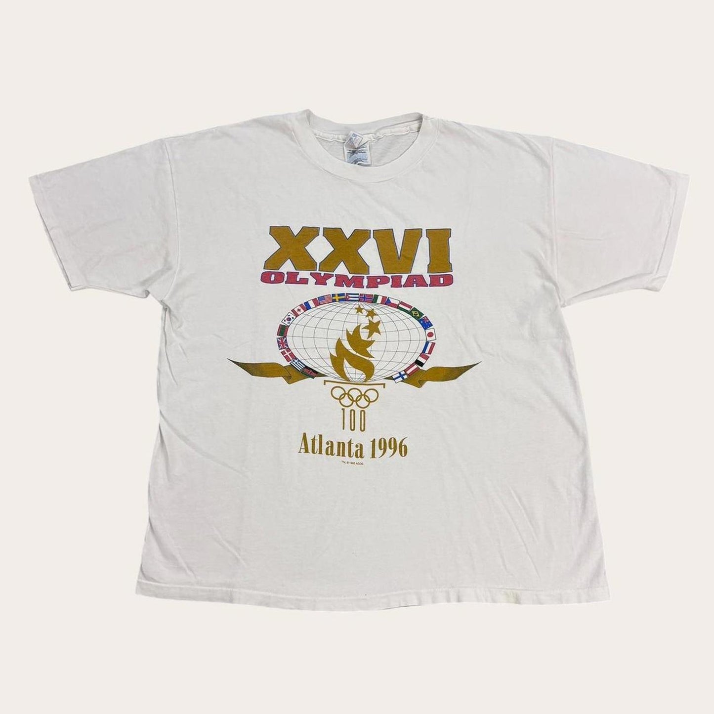 Vintage 90s USA Atlanta Olympics summer games athletics graphic t-shirt