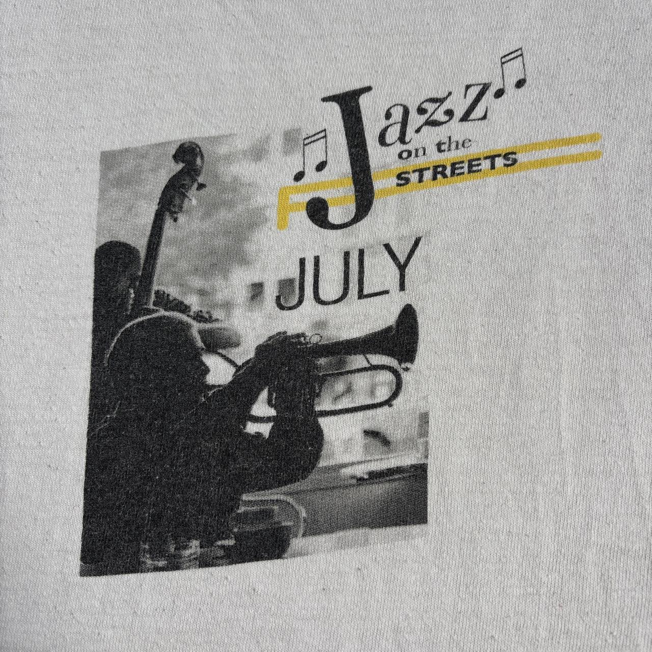 Vintage 90s USA jazz on the streets July festival music t-shirt