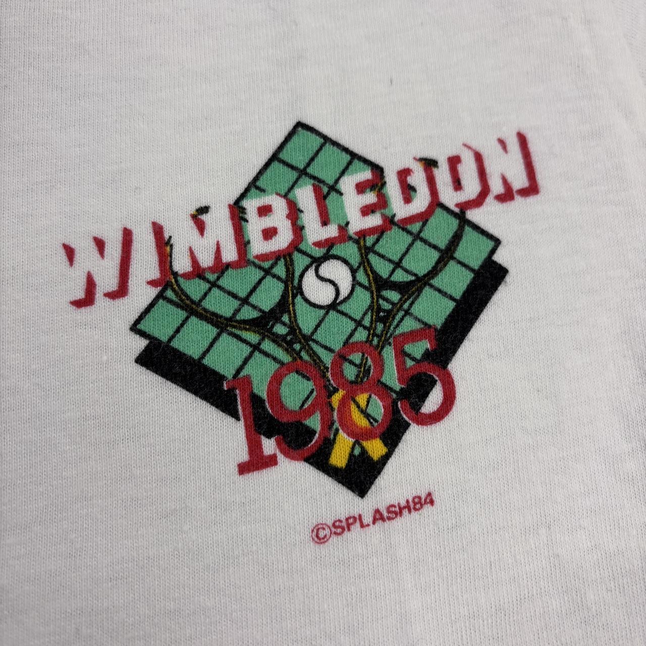 Vintage 80s Wimbledon tennis tournament 1985 graphic t-shirt
