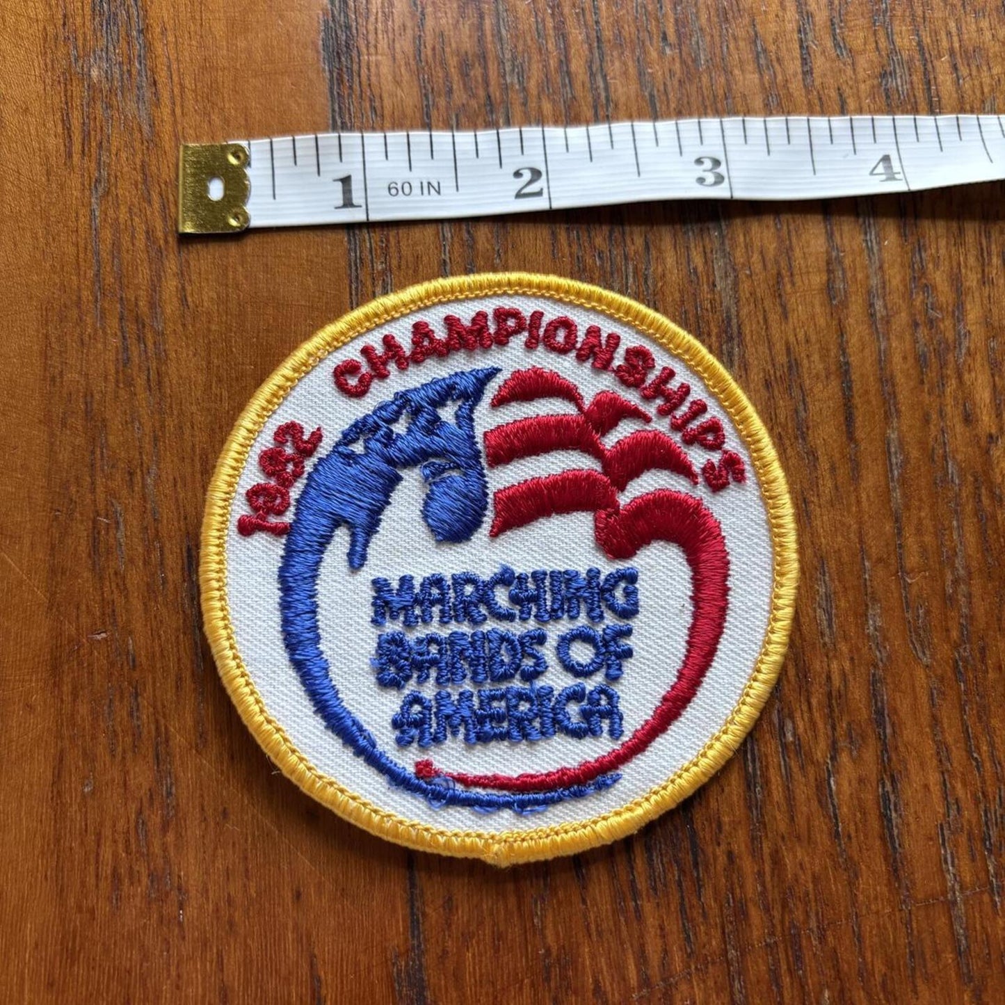 Vintage 80s USA marching bands of America championships embroidered patch