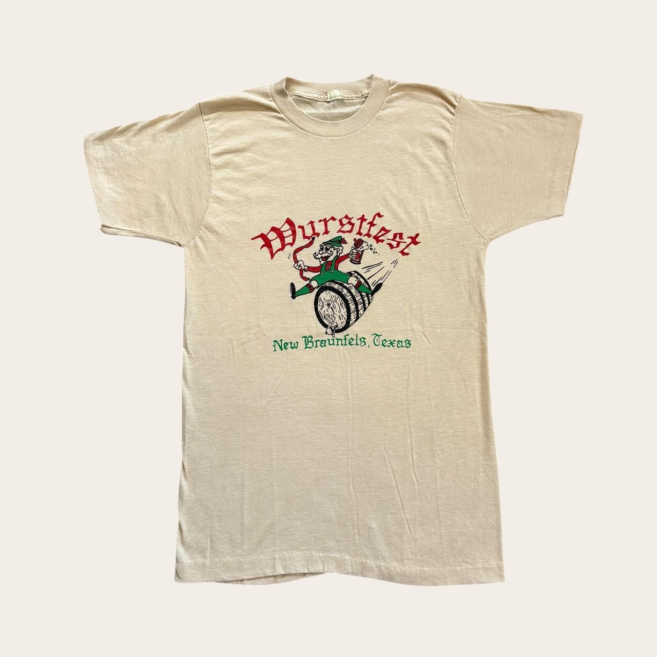 Vintage 80s USA Wurstfest sausage festival Texas souvenir t-shirt