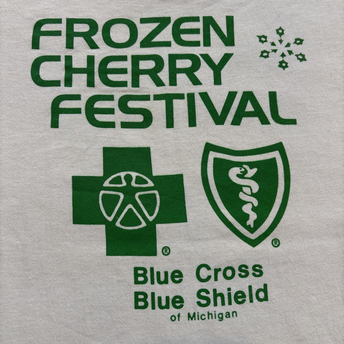 Vintage 80s USA frozen foot race Michigan cherry festival running t-shirt