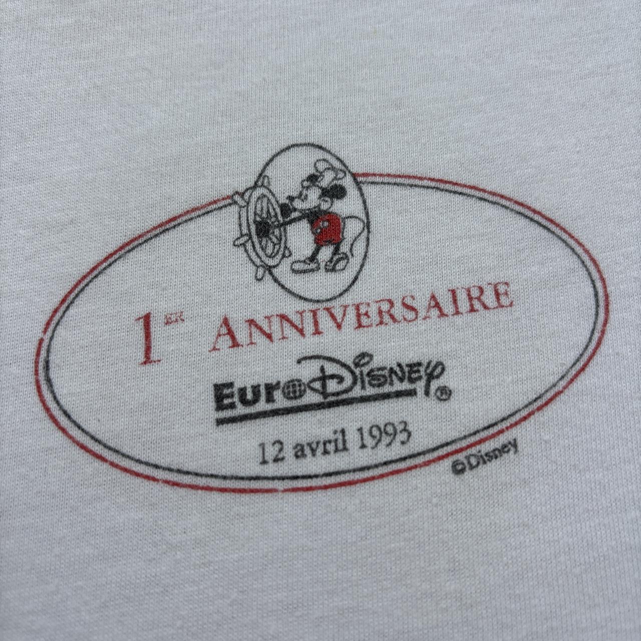 Vintage Euro Disney Paris France 1st anniversary ‘93 theme park t-shirt