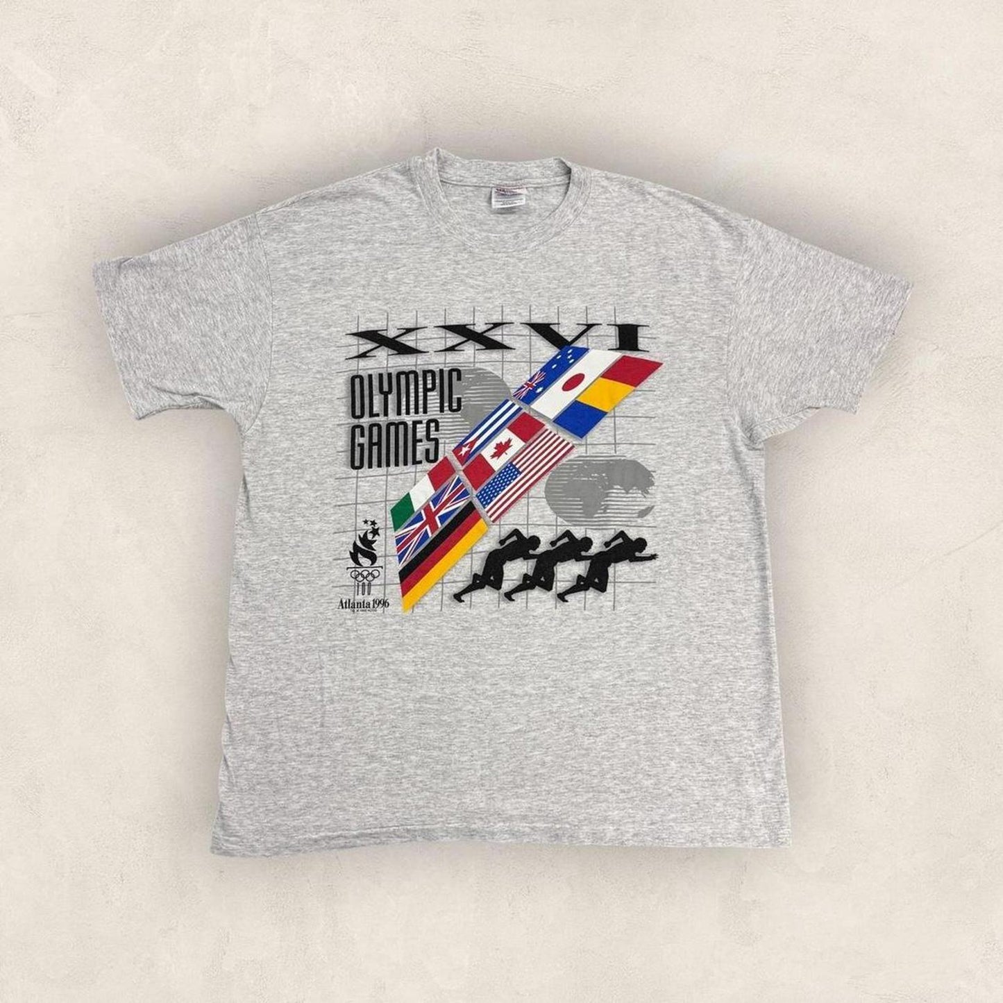 Vintage 90s USA Atlanta Olympics summer games athletics graphic t-shirt
