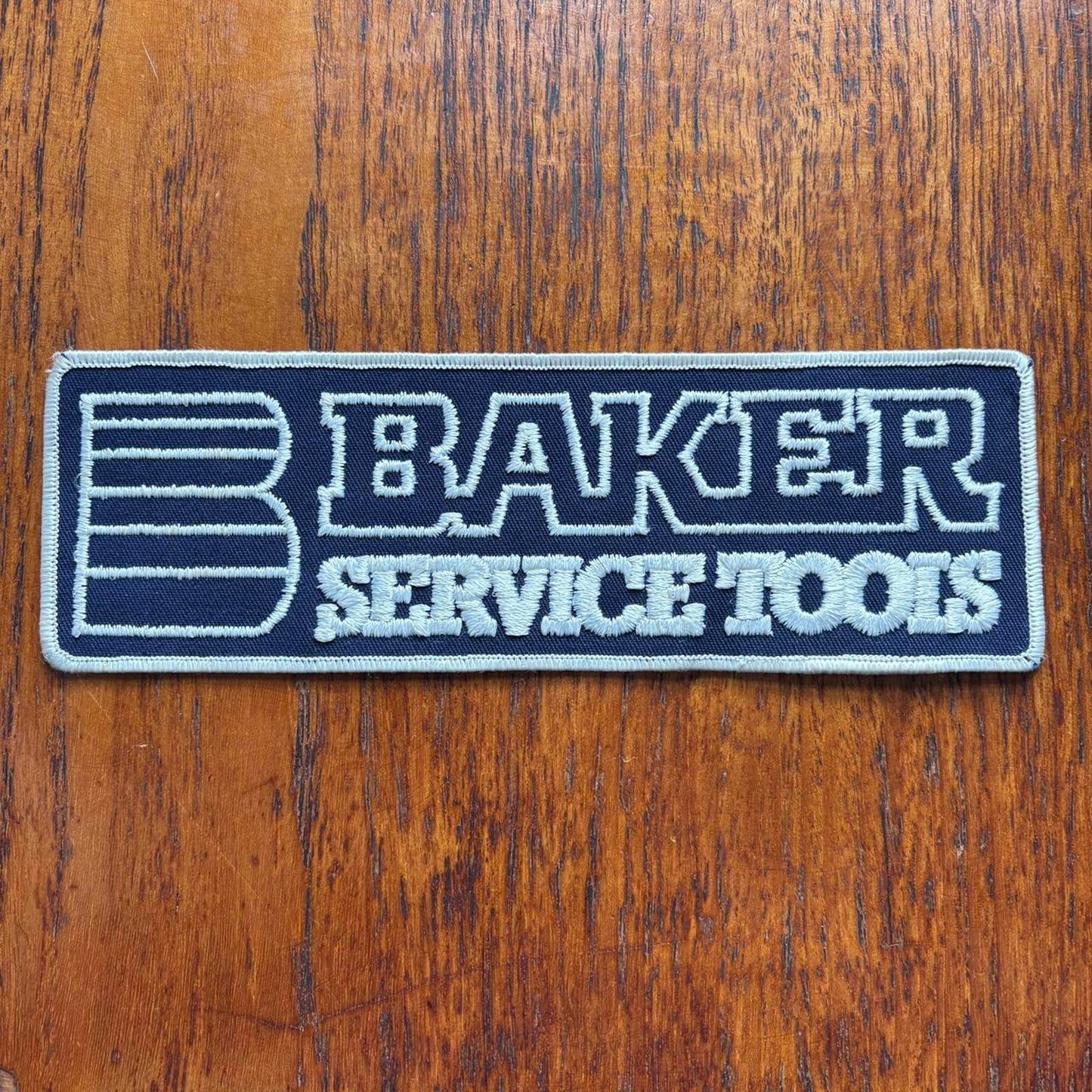 Vintage 90s USA Baker service tools construction large embroidered patch