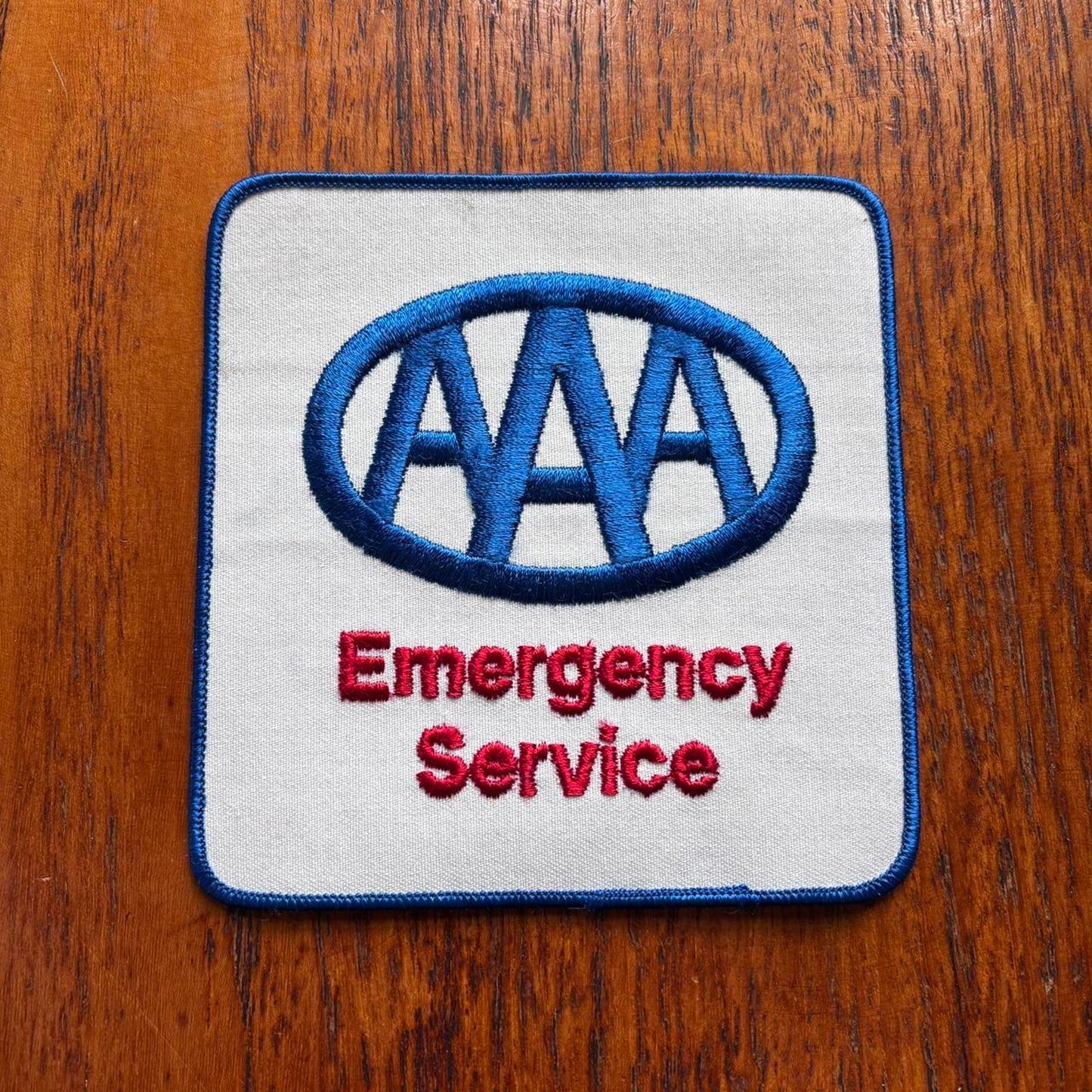 Vintage 90s USA Triple A emergency service automobile large embroidered patch