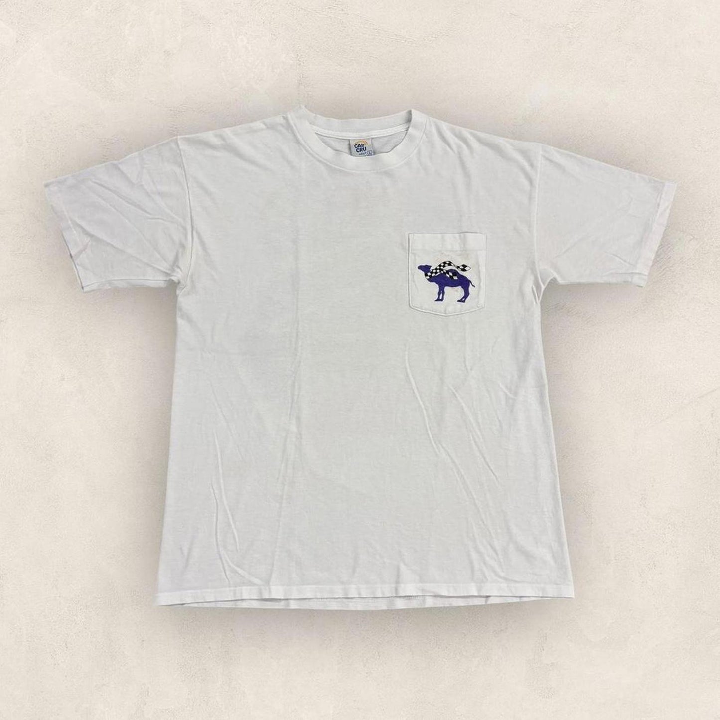 Vintage 90s USA Camel cigarettes motorsport automobile pocket t-shirt