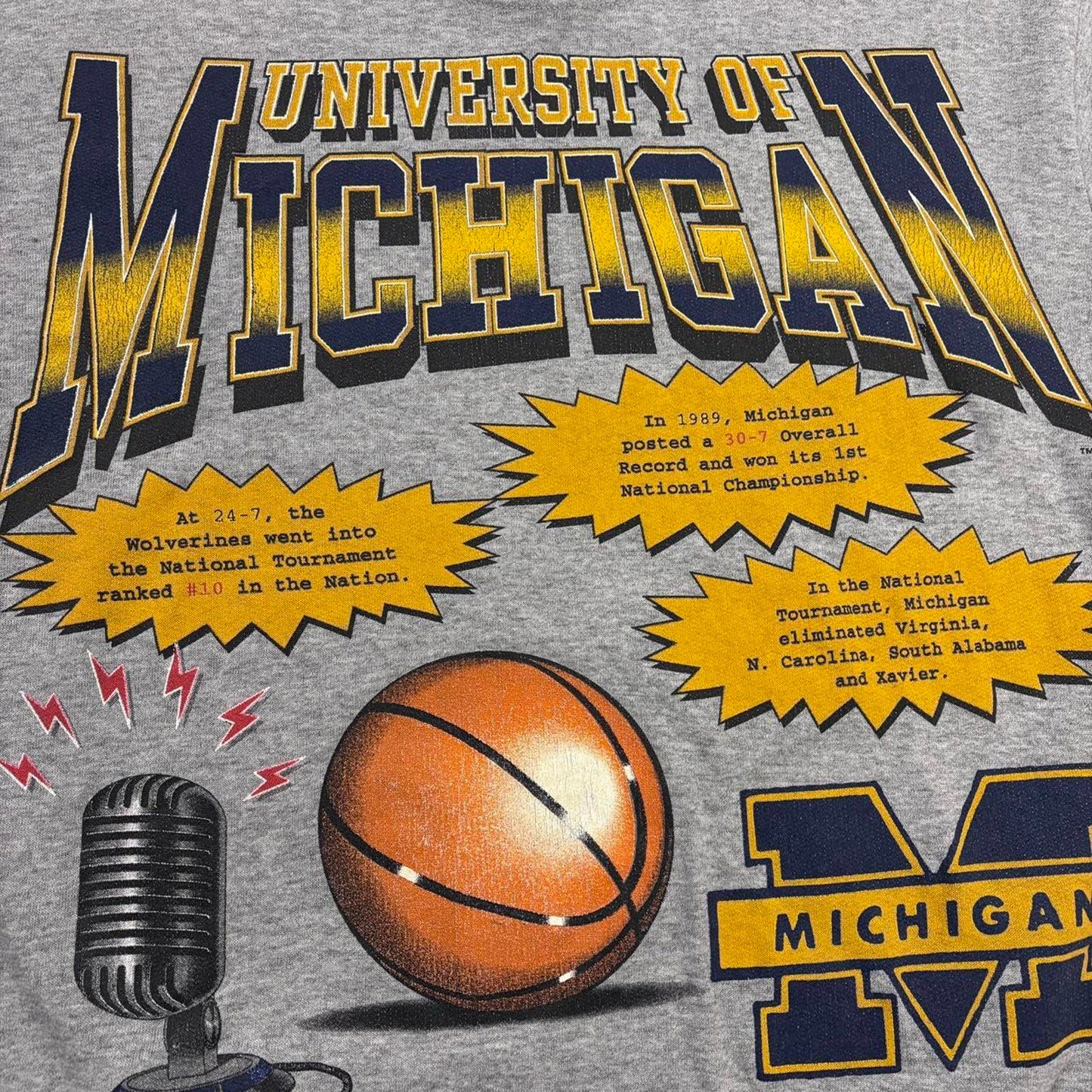 Vintage 90s USA University of Michigan Wolverines varsity sweatshirt