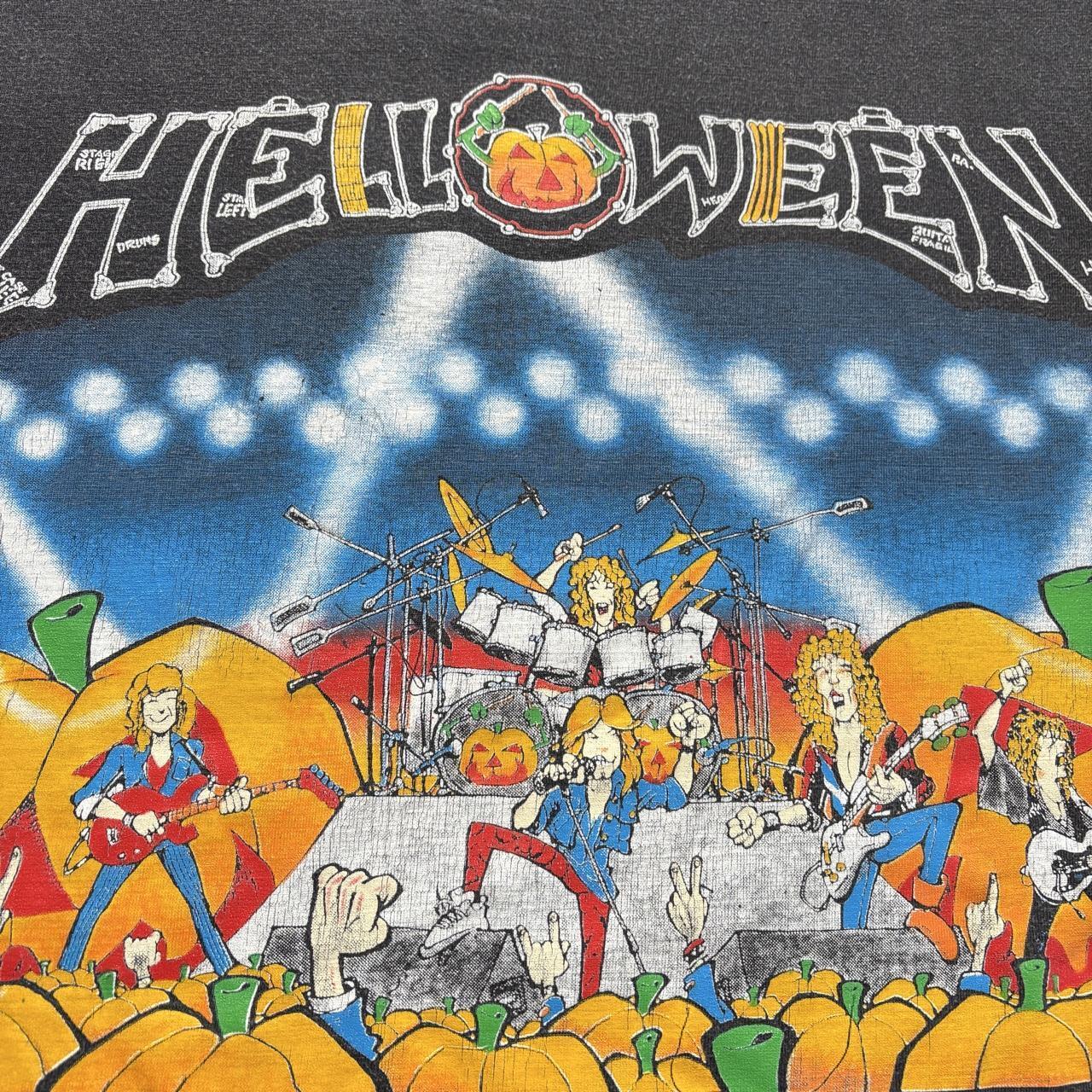 Vintage 80s Helloween live the UK heavy metal rock music band t-shirt