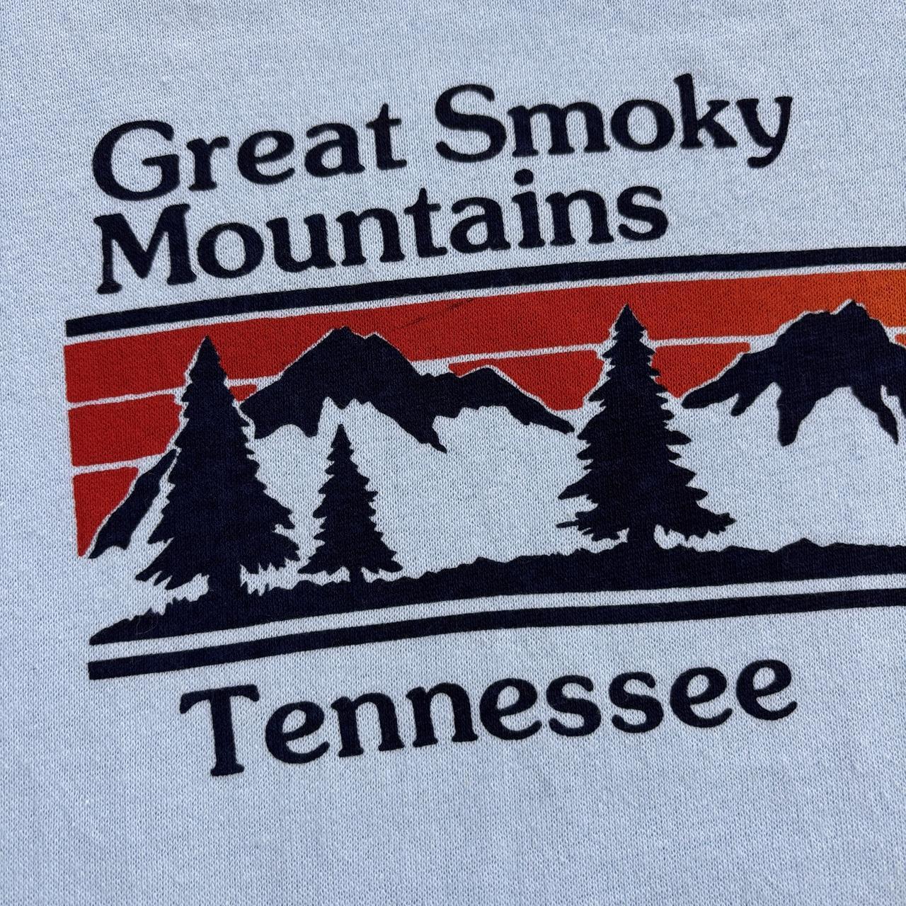 Vintage 80s USA Great Smoky Mountains Tennessee souvenir ringer t-shirt