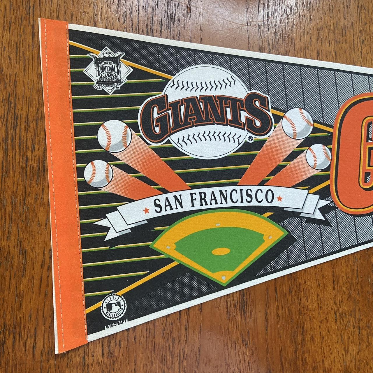 Vintage 90s USA San Francisco Giants Major League Baseball MLB felt pennant