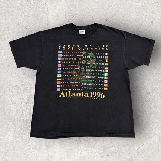 Vintage 90s USA Atlanta Olympics centennial games athletics graphic t-shirt