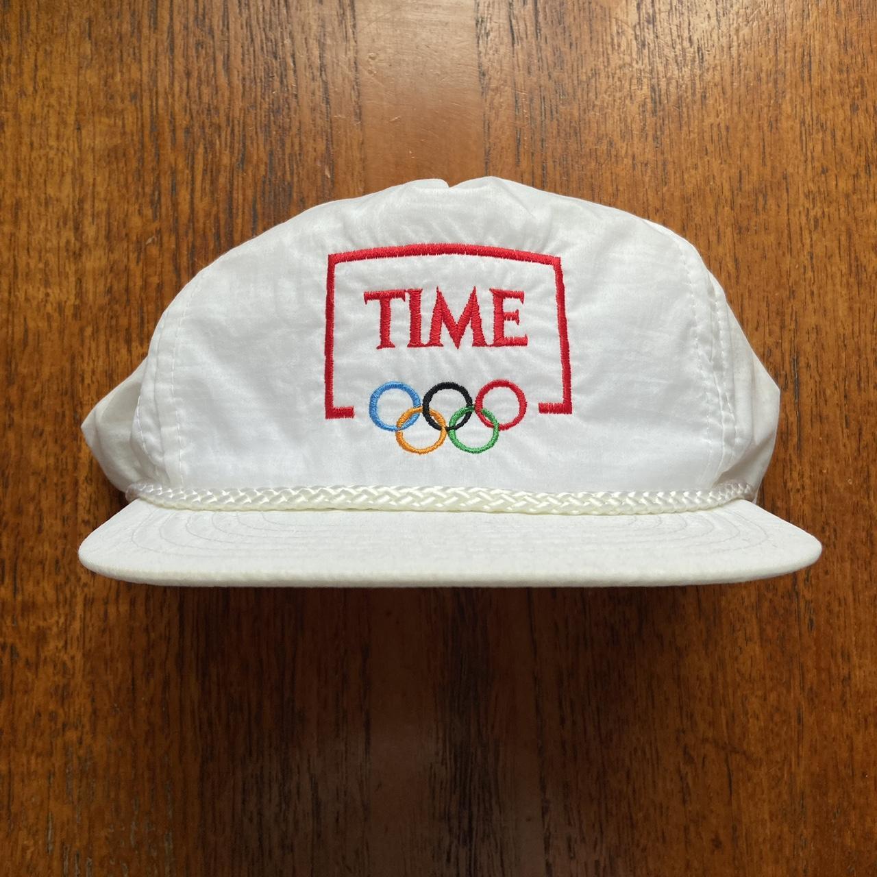 Vintage 90s Barcelona Olympics Summer Games Athletics Time Magazine nylon cap