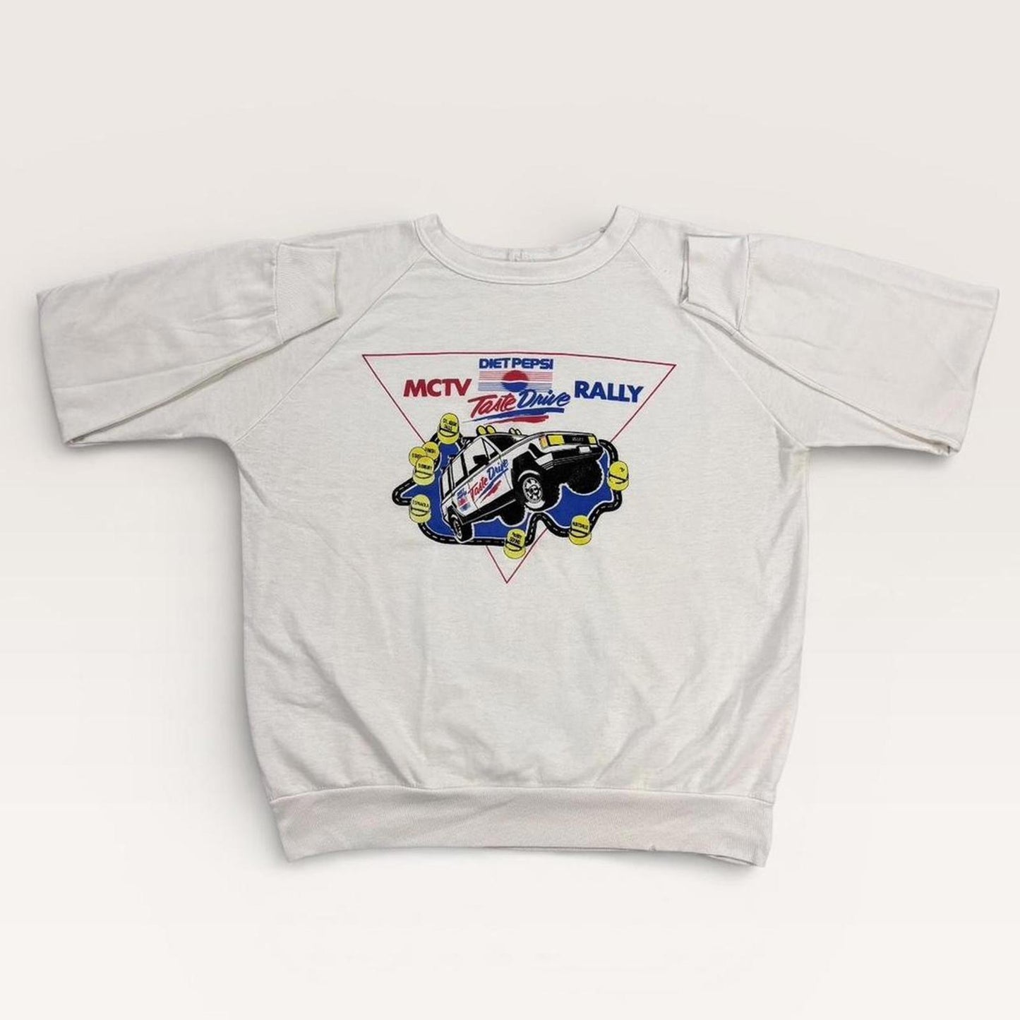 Vintage 80s Diet Pepsi MCTV rally car motorsport race Ontario Canada sweatshirt