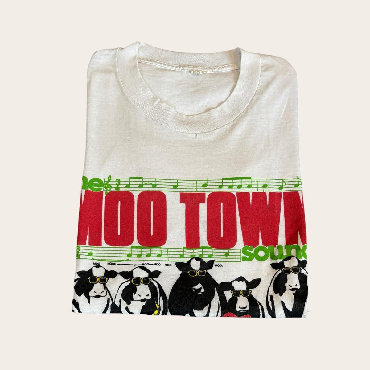 Vintage 80s USA Moo Town sound Minnesota cow t-shirt