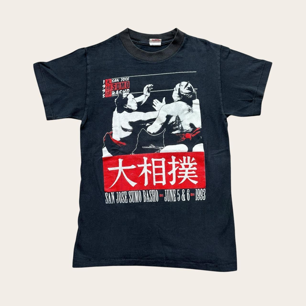 Vintage 90s USA San Jose sumo wrestling basho Japan cultural festival t-shirt