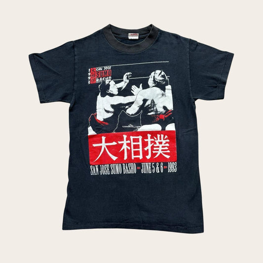Vintage 90s USA San Jose sumo wrestling basho Japan cultural festival t-shirt