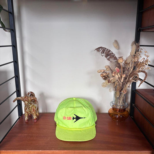 Vintage 90s USA B-1B bomber United States Air Force aeroplane nylon cap