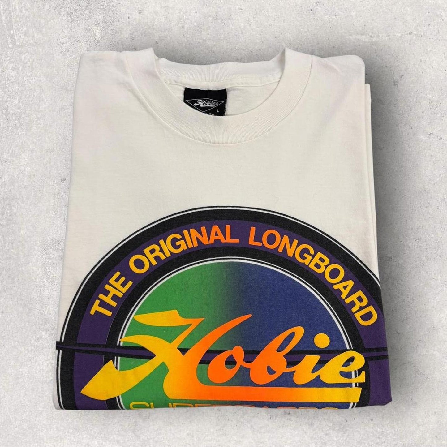 Vintage 90s USA Hobie surfboards surfwear water sports graphic t-shirt
