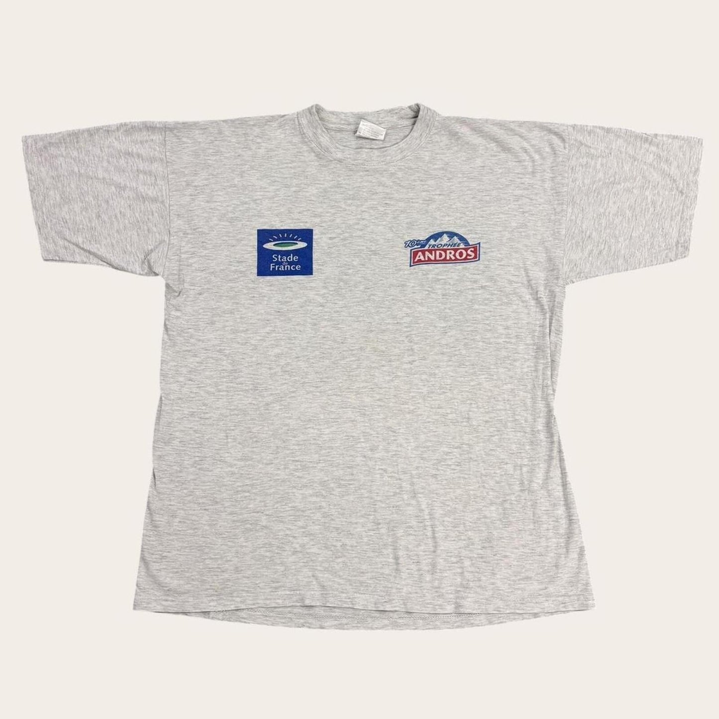 Vintage 90s Stade de France Andros Trophy National ice racing motorsport t-shirt