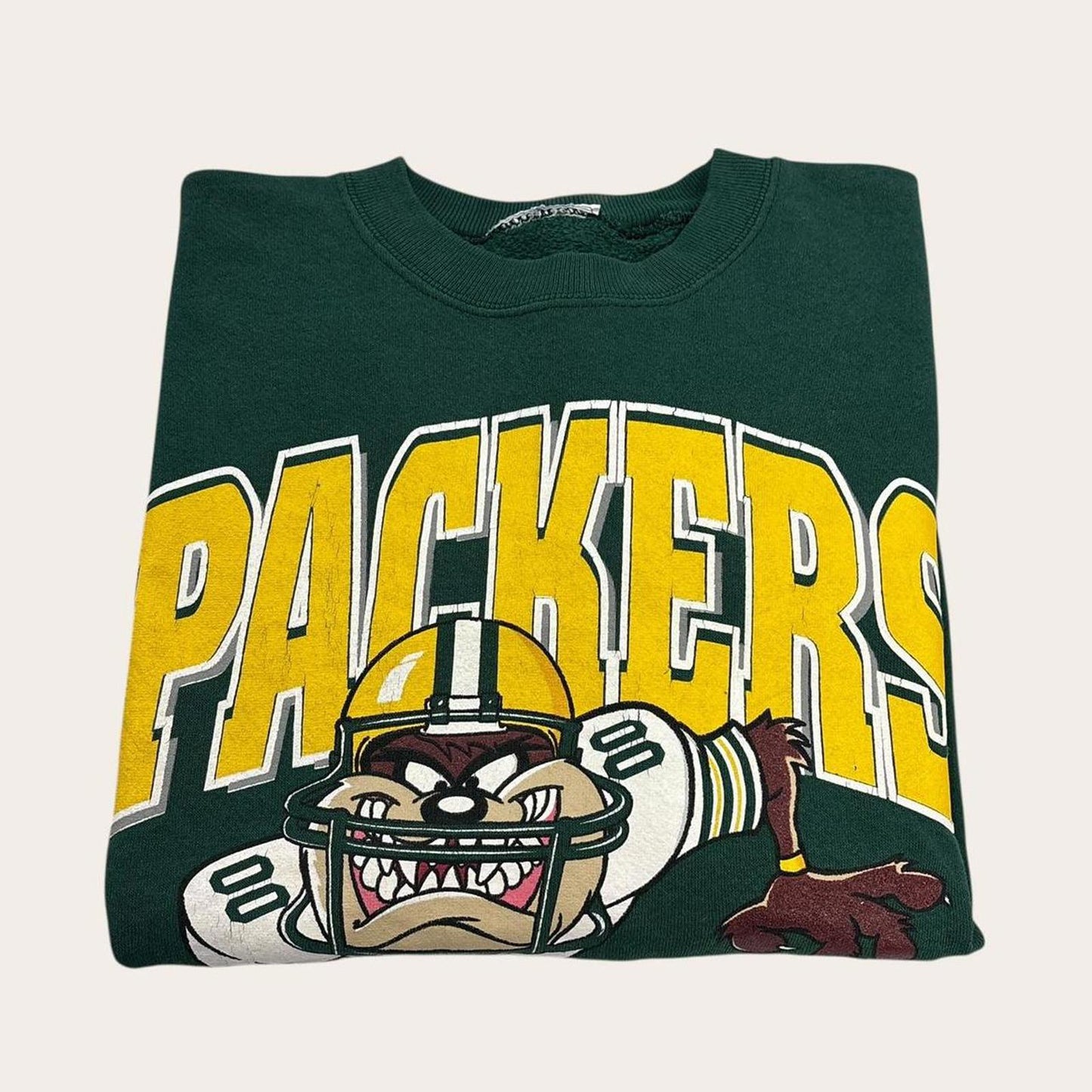 Vintage 90s Green Bay Packers NFL American Football Taz Looney Tunes sweatshirt
