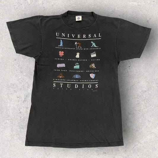 Vintage 90s USA Universal Studios Hollywood expressions theme park graphic t-shirt