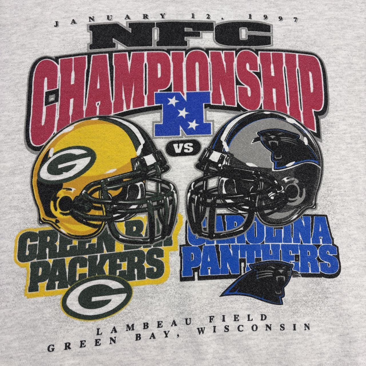 Vintage 90s USA NFC Championship NFL American Football Packers Panthers graphic sweatshirt