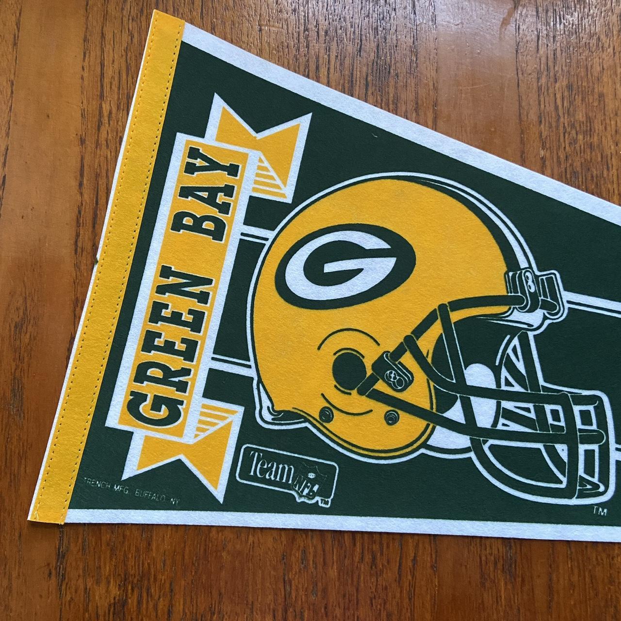 Vintage 90s USA Green Bay Packers NFL American Football felt pennant