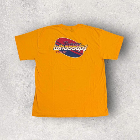 Vintage 90s USA Budweiser beer ‘Whassup’ TV advert promotional t-shirt