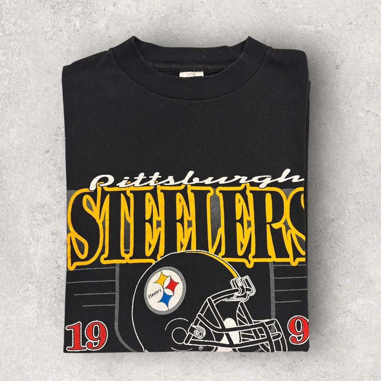 Vintage 90s USA Pittsburgh Steelers NFL American Football AFC Champions graphic t-shirt