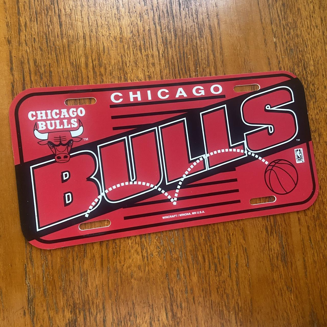 Vintage 90s USA Chicago Bulls NBA basketball promotional American license plate