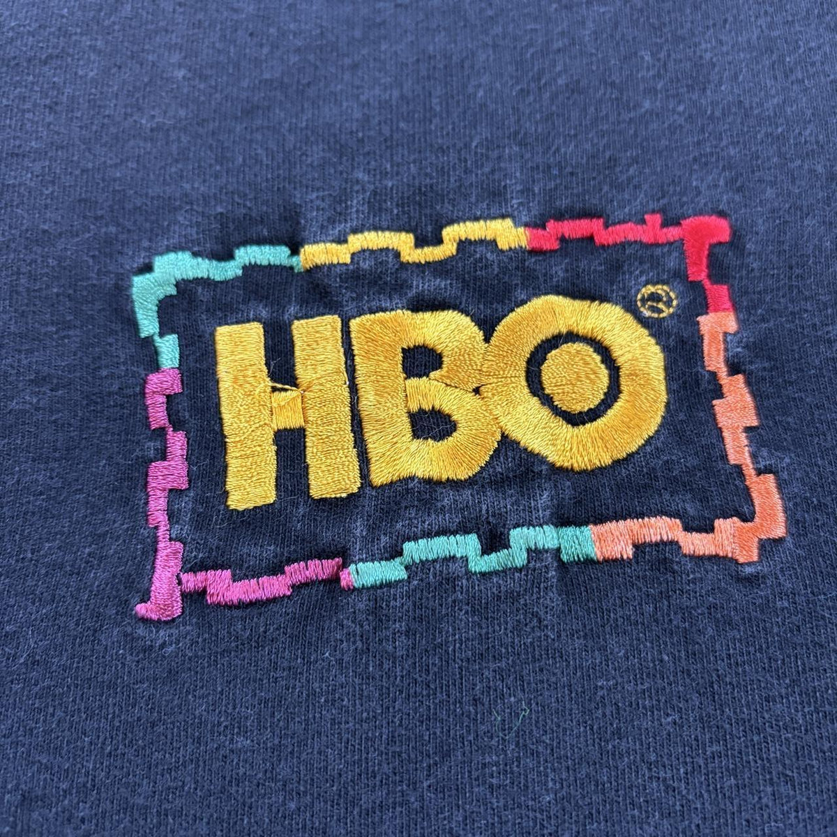 Vintage 90s HBO home box office TV network film television embroidered t-shirt