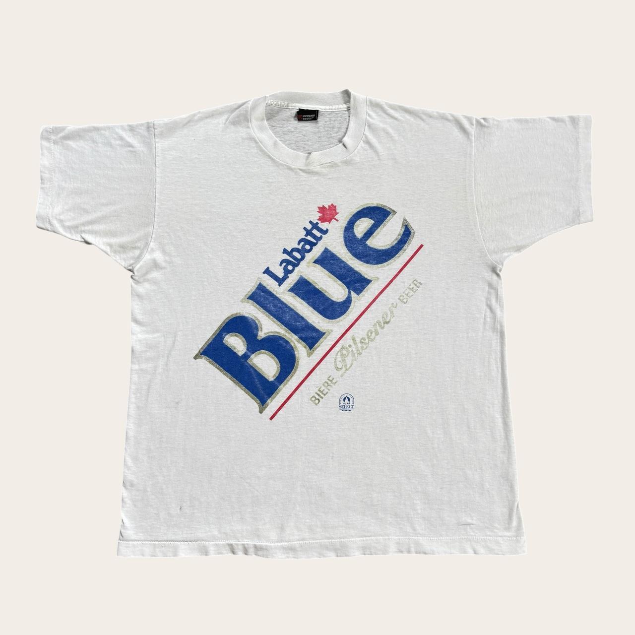 Vintage 90s Labatt Blue beer pilsner Canada promotional t-shirt
