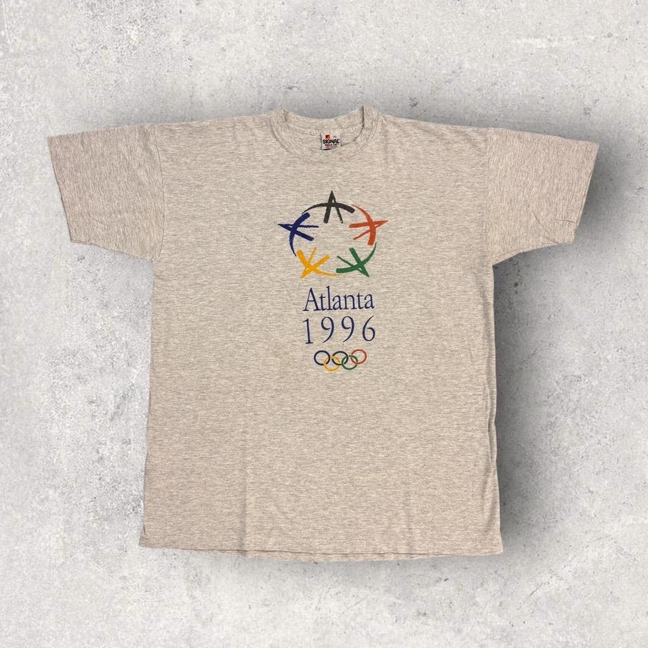 Vintage 90s USA Atlanta Olympics 1996 summer games athletics graphic t-shirt