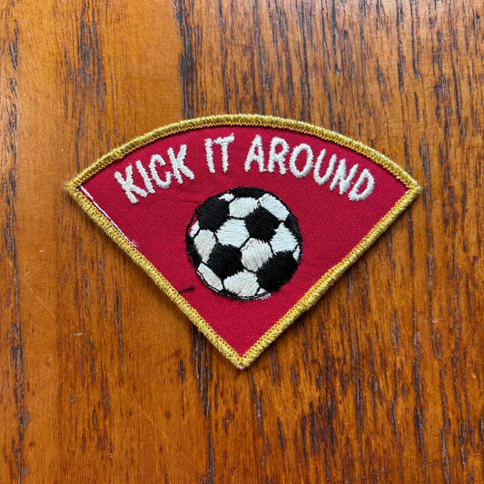 Vintage 90s USA kick it around soccer football embroidered patch