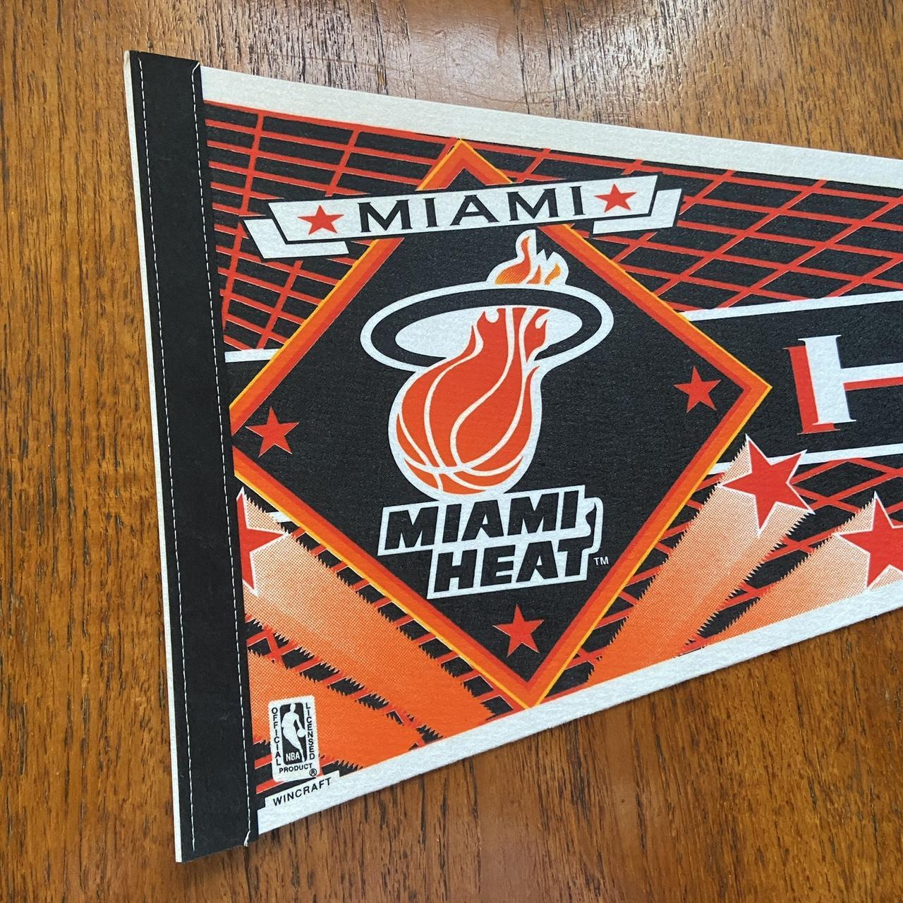 Vintage 90s USA Miami Heat NBA basketball felt pennant