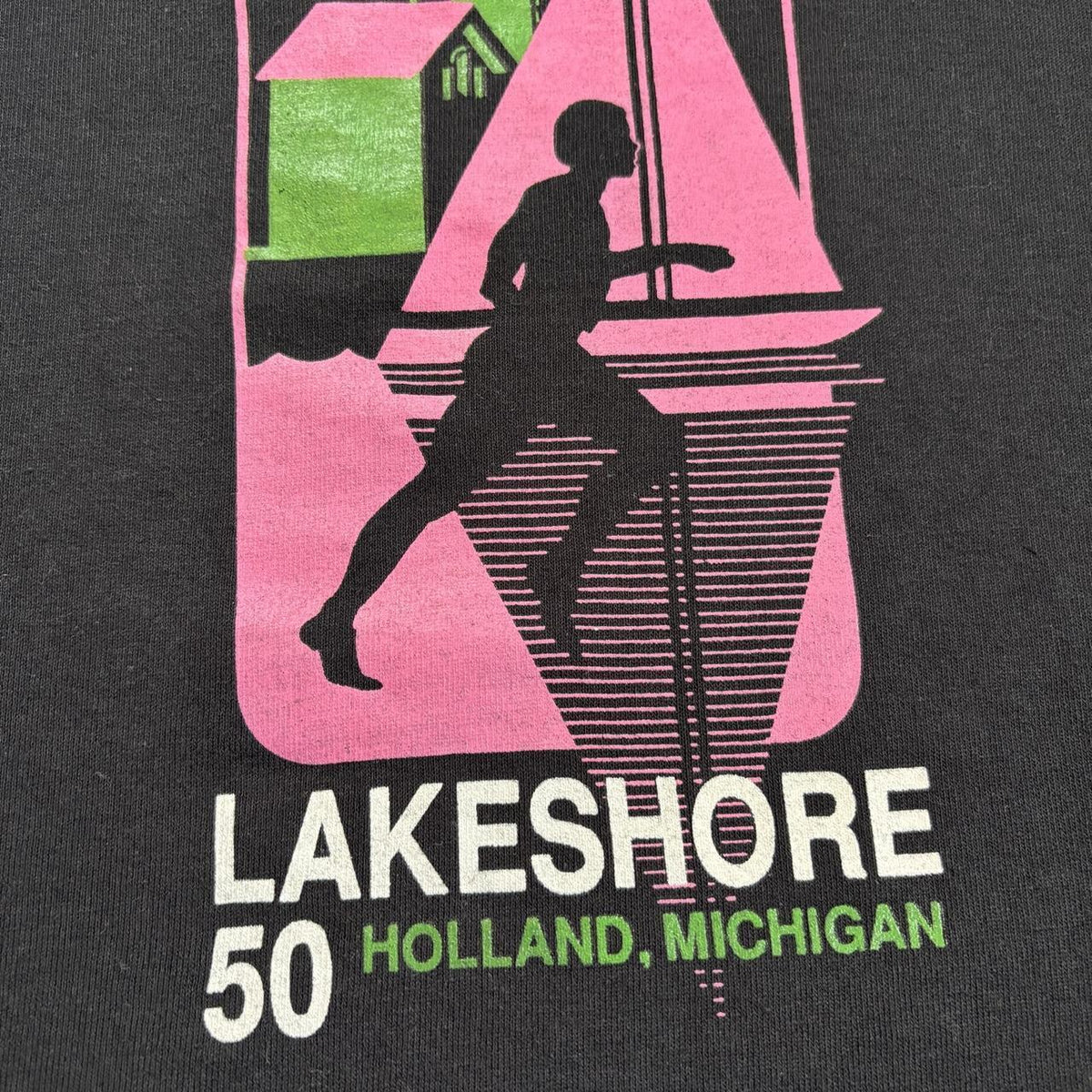 Vintage Lakeshore 50K & mile ultramarathon race Michigan running t-shirt