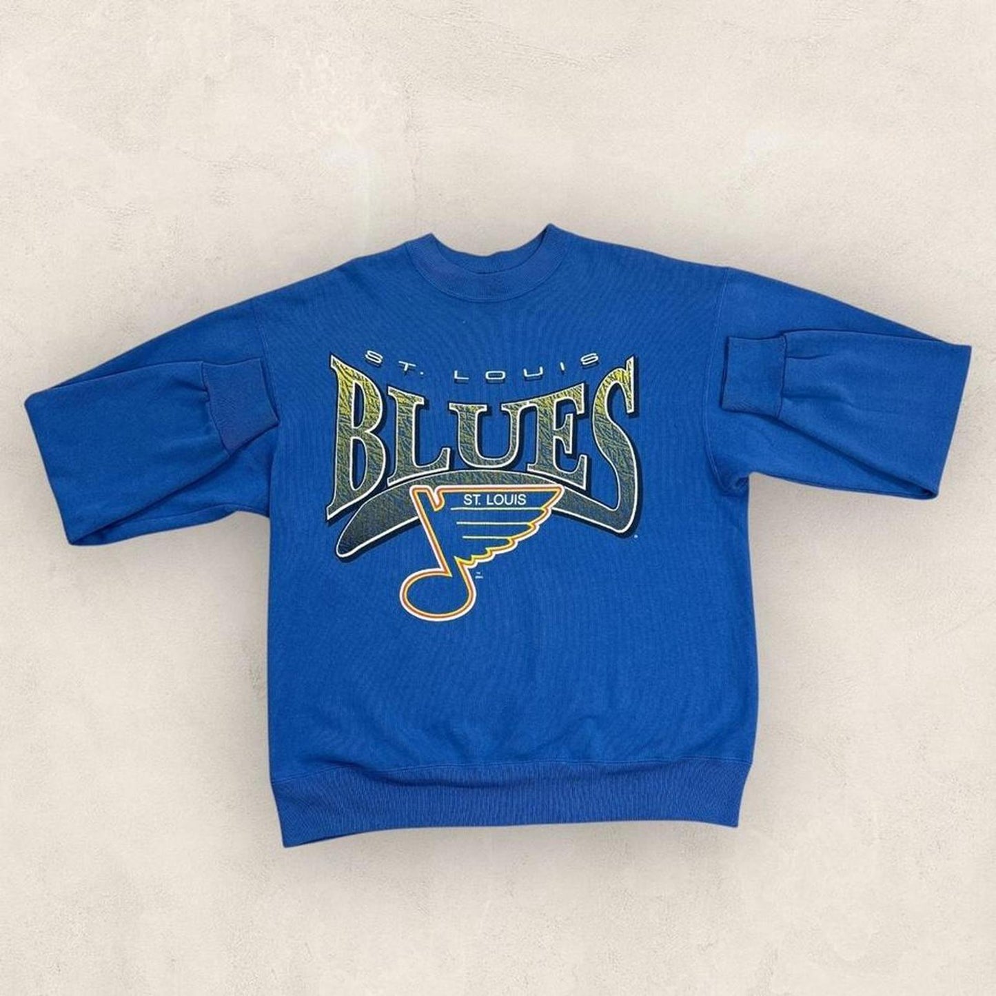 Vintage 90s USA St Louis Blues NHL ice hockey graphic sweatshirt
