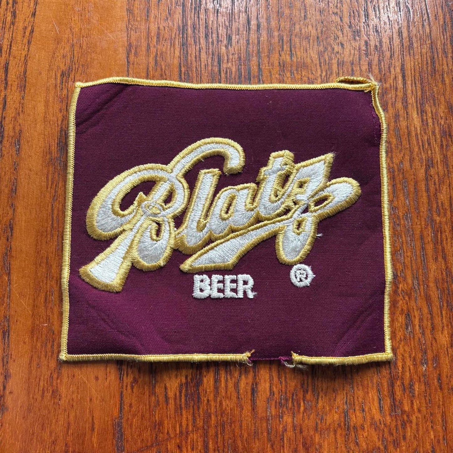 Vintage 90s USA Blatz beer alcohol Milwaukee large embroidered patch