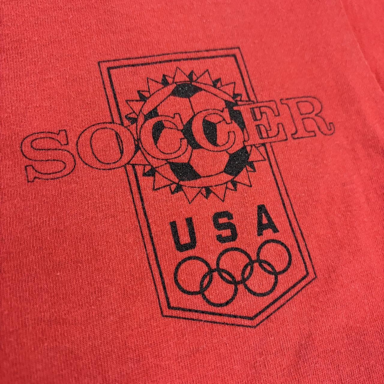 Vintage 90s USA Olympic soccer team summer games football graphic t-shirt