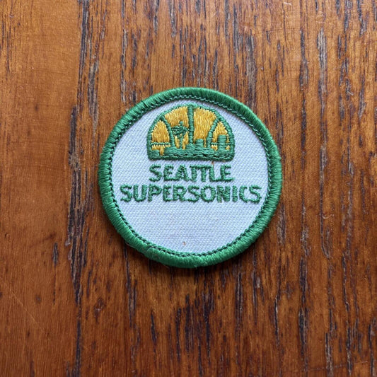 Vintage 80s USA Seattle SuperSonics NBA basketball embroidered patch