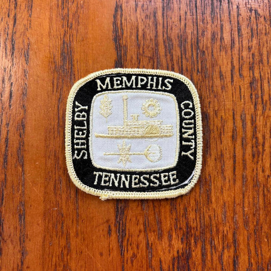 Vintage 90s USA Memphis Tennessee steamboat souvenir embroidered patch