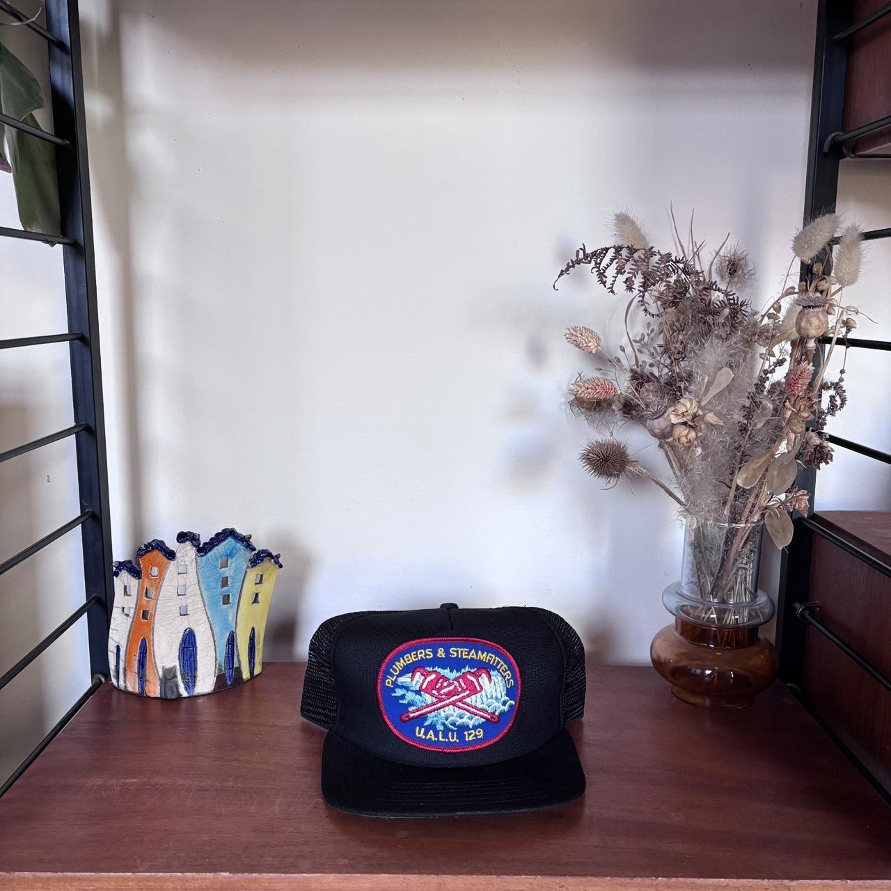 Vintage 90s USA plumbers & steamfitters construction workwear trucker cap