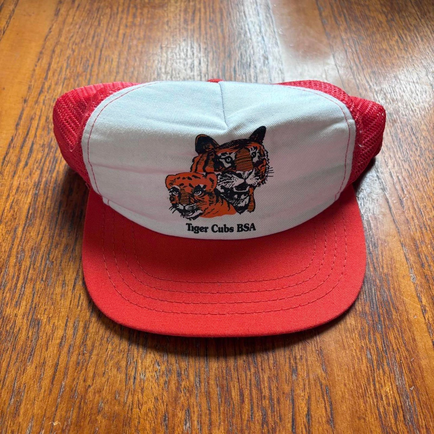 Vintage 90s USA Tiger Cubs Boy Scouts of America promotional trucker cap