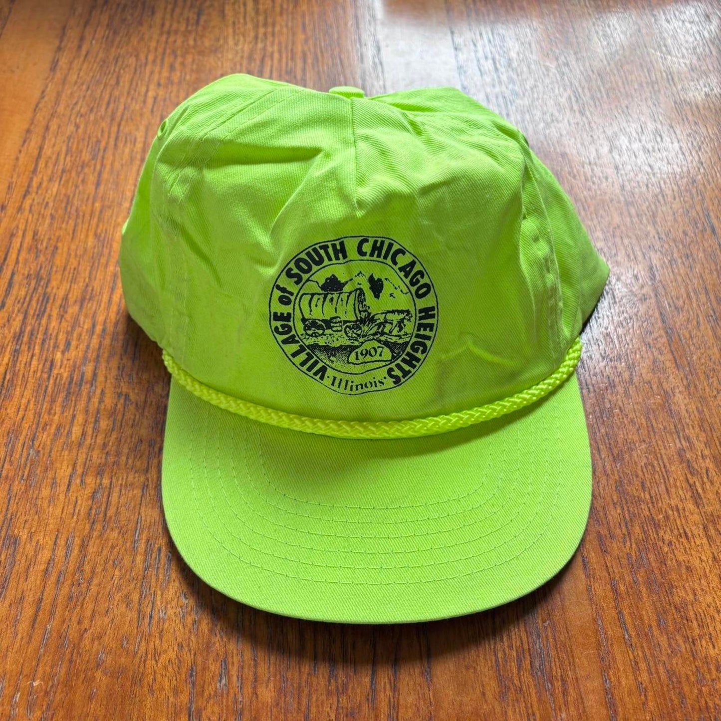 Vintage 90s USA village of South Chicago heights Illinois graphic cap